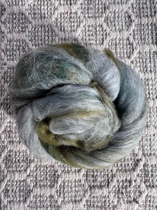 Mixed Fiber Batt - Green 4 oz