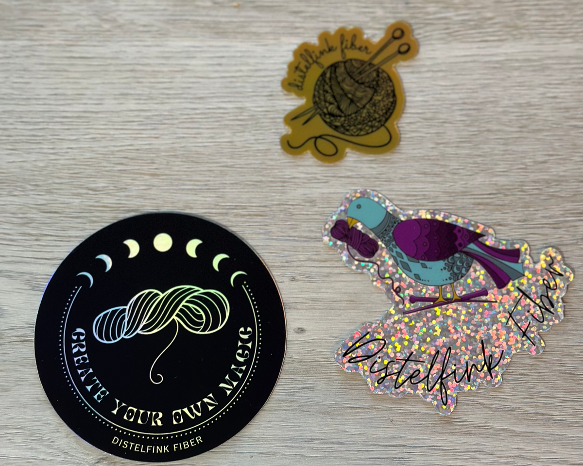 Dist Sticker Stickers– Distelfink Fiber